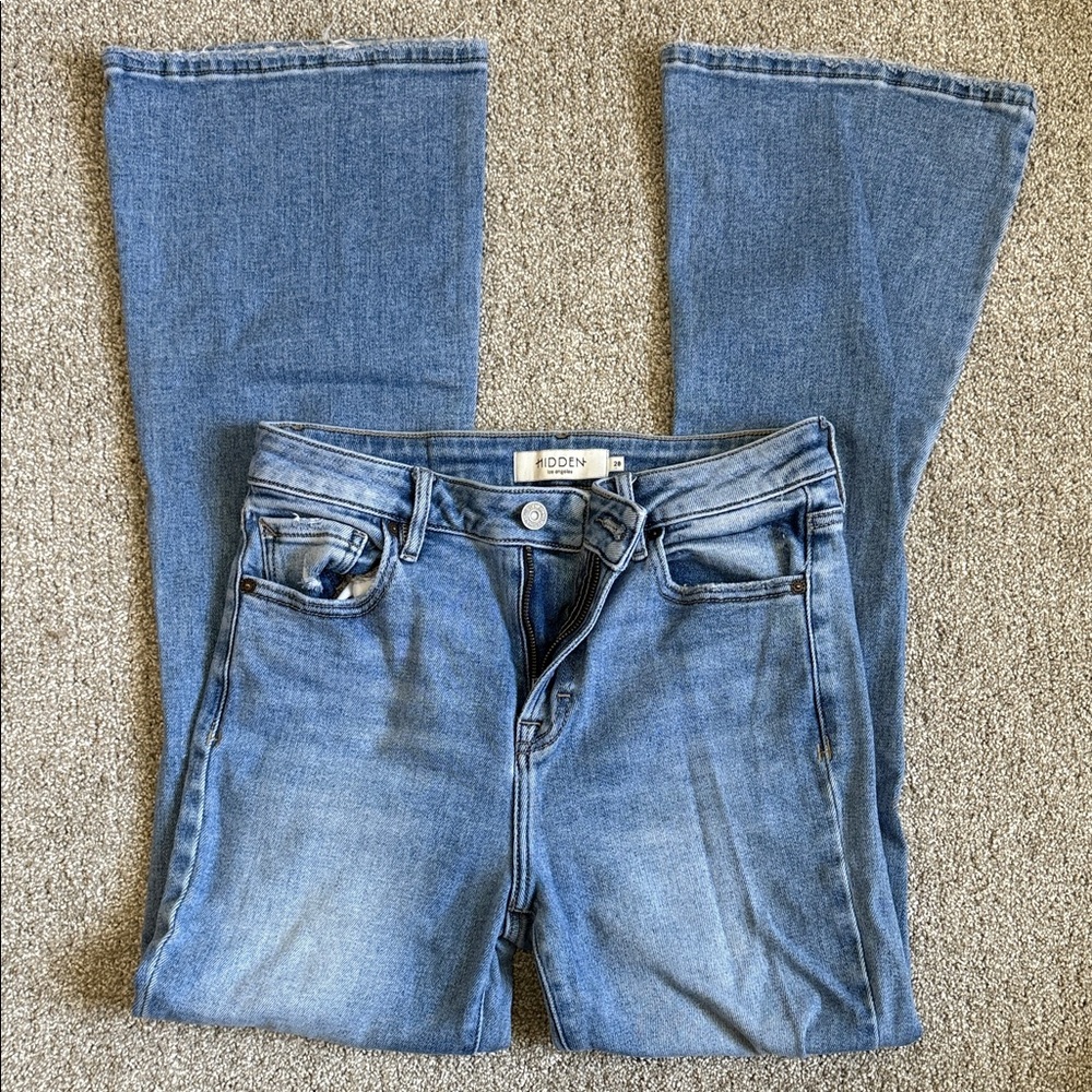 Hidden Jeans from Wild Oak Boutique: Women's Light Wash Blue Jeans